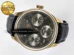 Portugieser Perpetual Calendar RG 5033 APSF 1:1 Best Edition Gray Dial on Black Leather Strap A52610 Clone - Görsel 9