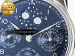 Portugieser Perpetual Calendar SS 5033 APSF 1:1 Best Edition Blue Dial on Black Leather Strap A52610 Clone - Görsel 10