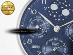Portugieser Perpetual Calendar SS 5033 APSF 1:1 Best Edition Blue Dial on Black Leather Strap A52610 Clone - Görsel 13