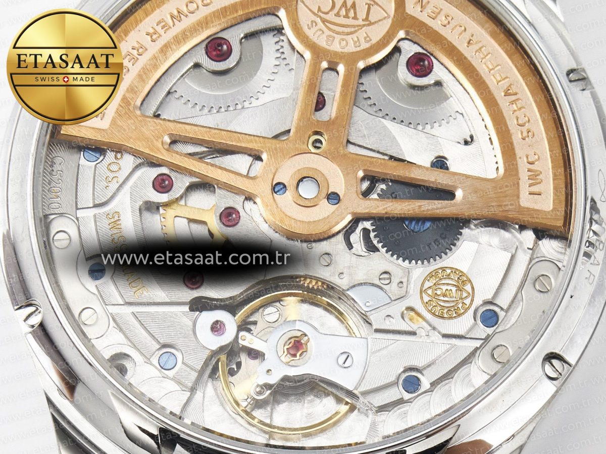 Portugieser Perpetual Calendar SS 5033 APSF 1:1 Best Edition Blue Dial on Black Leather Strap A52610 Clone - Görsel 19