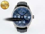 Portugieser Perpetual Calendar SS 5033 APSF 1:1 Best Edition Blue Dial on Black Leather Strap A52610 Clone - Görsel 3
