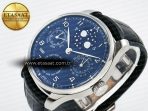 IWC Portugieser Perpetual Calendar SS 5033  Blue Dial on Black A52610 - Görsel 6