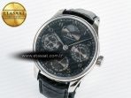 IWC Portugieser Perpetual Calendar SS 5033 Gray Dial on Black A52610