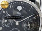IWC Portugieser Perpetual Calendar SS 5033 Gray Dial on Black A52610 - Görsel 10