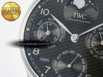 IWC Portugieser Perpetual Calendar SS 5033 Gray Dial on Black A52610 - Görsel 13