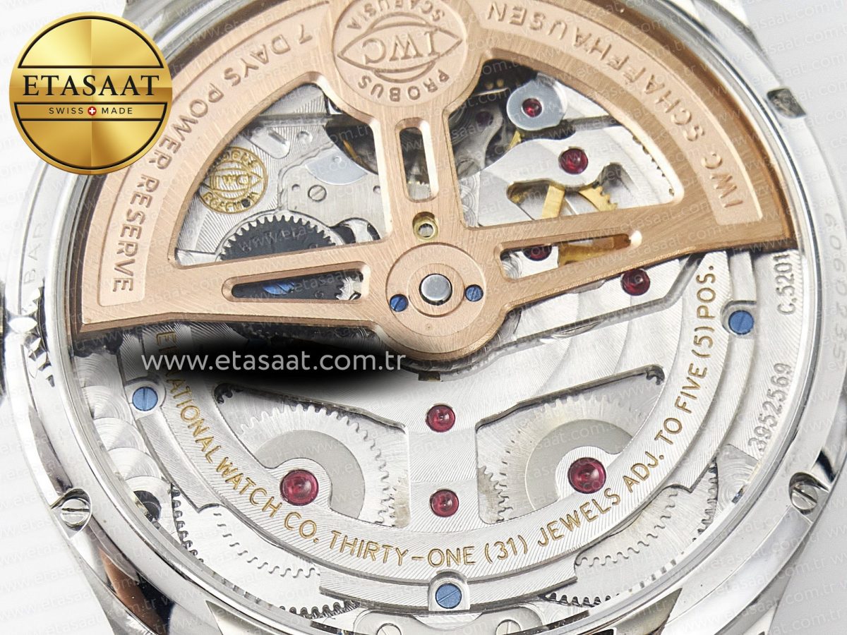 IWC Portugieser Perpetual Calendar SS 5033 Gray Dial on Black A52610 - Görsel 20