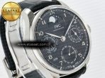 IWC Portugieser Perpetual Calendar SS 5033 Gray Dial on Black A52610 - Görsel 5