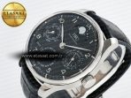 IWC Portugieser Perpetual Calendar SS 5033 Gray Dial on Black A52610 - Görsel 6