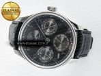 IWC Portugieser Perpetual Calendar SS 5033 Gray Dial on Black A52610 - Görsel 9