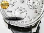 IWC Portugieser Perpetual Calendar SS 5033 White Dial on Black A52610 - Görsel 12