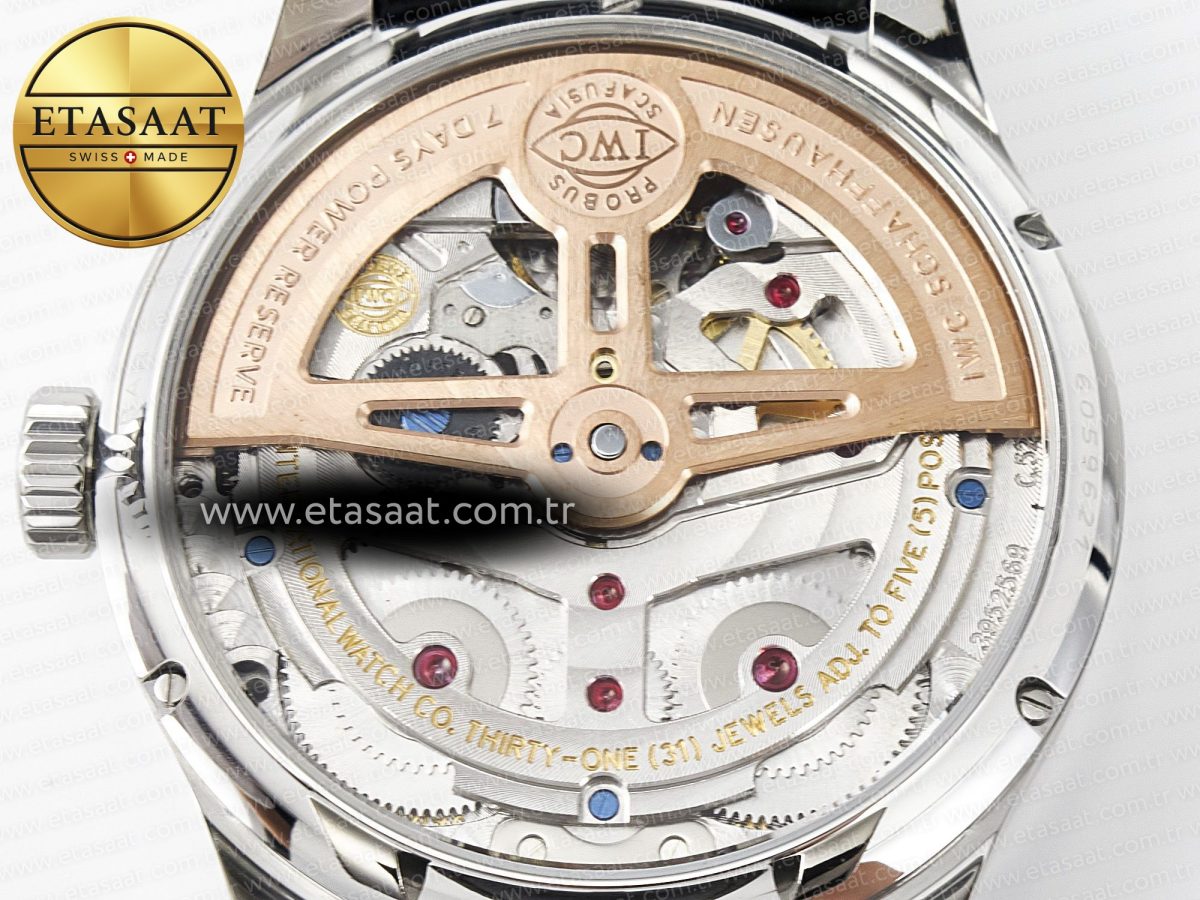 IWC Portugieser Perpetual Calendar SS 5033 White Dial on Black A52610 - Görsel 19