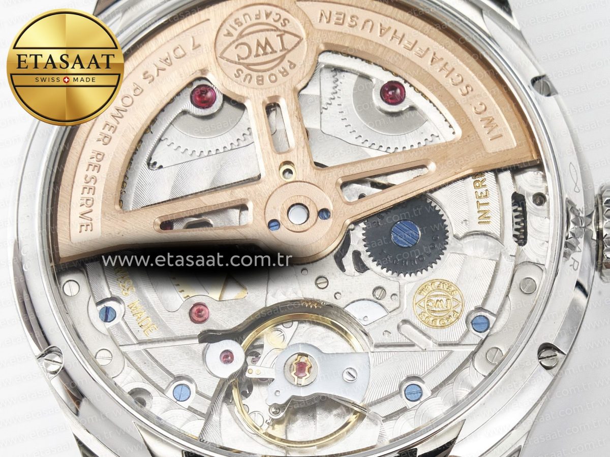 IWC Portugieser Perpetual Calendar SS 5033 White Dial on Black A52610 - Görsel 20