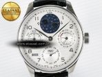 IWC Portugieser Perpetual Calendar SS 5033 White Dial on Black A52610 - Görsel 4