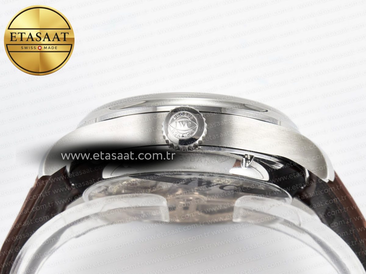 Portugieser Perpetual Calendar SS 5033 APSF 1:1 Best Edition White Dial on Brown Leather Strap A52610 Clone - Görsel 14