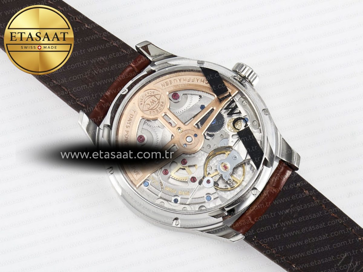 Portugieser Perpetual Calendar SS 5033 APSF 1:1 Best Edition White Dial on Brown Leather Strap A52610 Clone - Görsel 16