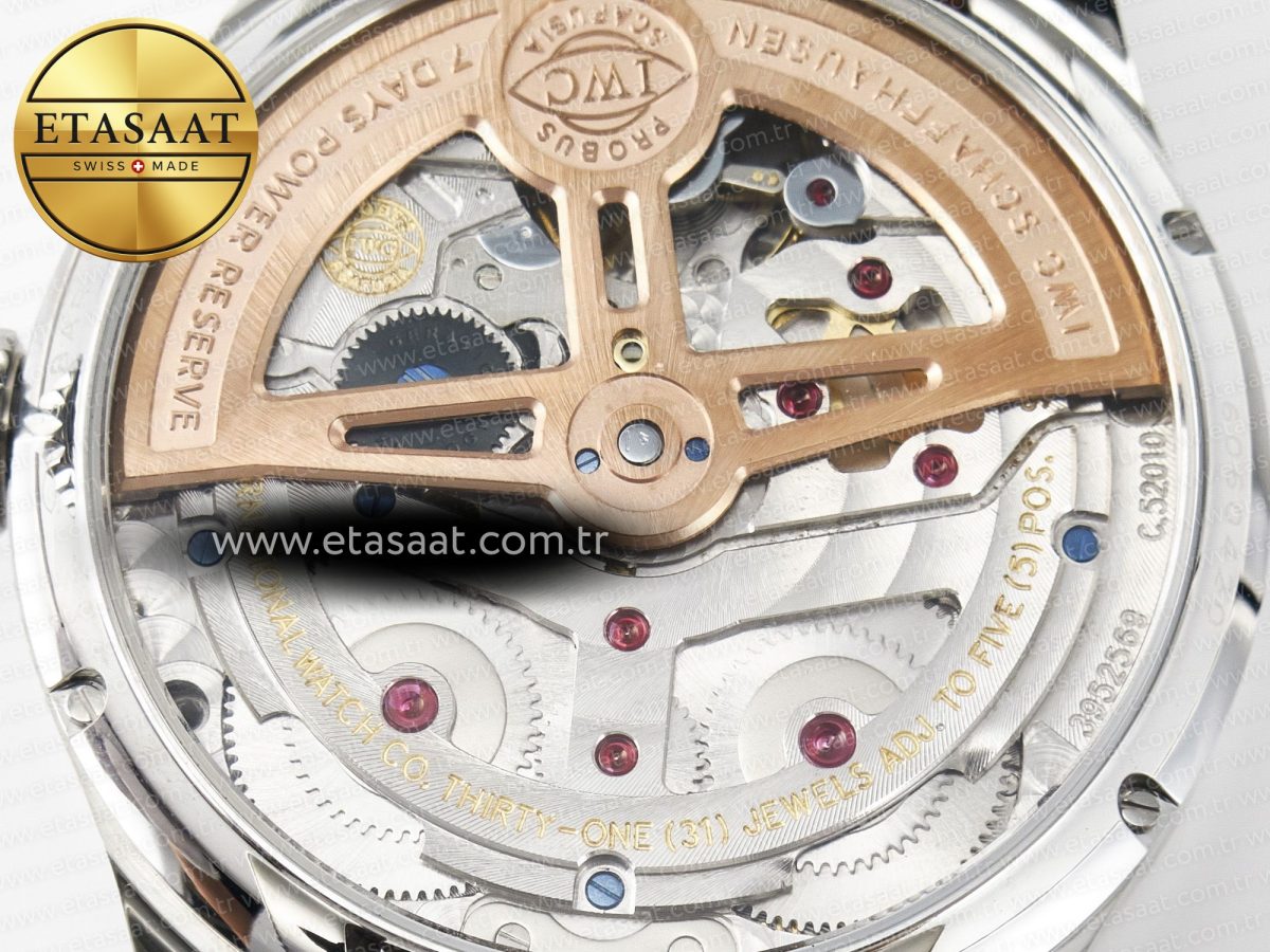 Portugieser Perpetual Calendar SS 5033 APSF 1:1 Best Edition White Dial on Brown Leather Strap A52610 Clone - Görsel 19
