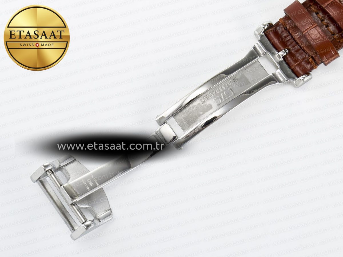 Portugieser Perpetual Calendar SS 5033 APSF 1:1 Best Edition White Dial on Brown Leather Strap A52610 Clone - Görsel 25