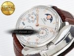 Portugieser Perpetual Calendar SS 5033 APSF 1:1 Best Edition White Dial on Brown Leather Strap A52610 Clone - Görsel 5