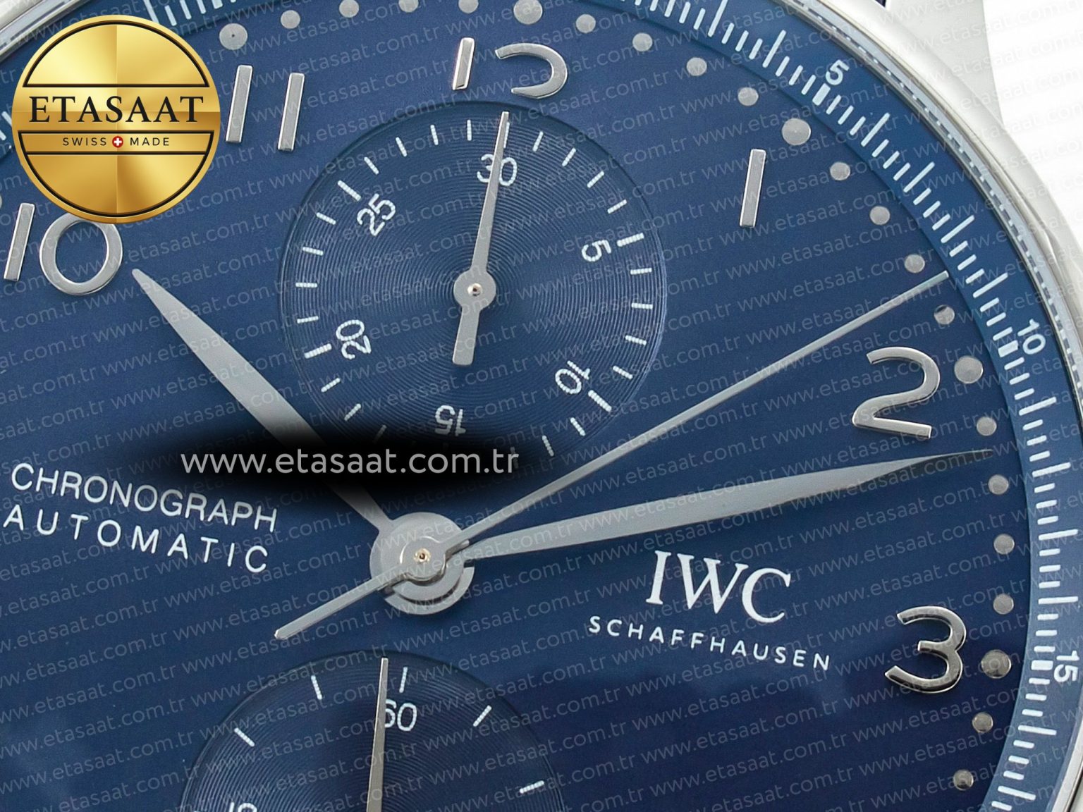 Portuguese Chrono IW3716 Z+F 1:1 Best Edition Blue Dial on Blue Rubber Strap A69355 - Görsel 10