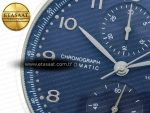 Portuguese Chrono IW3716 Z+F 1:1 Best Edition Blue Dial on Blue Rubber Strap A69355 - Görsel 11