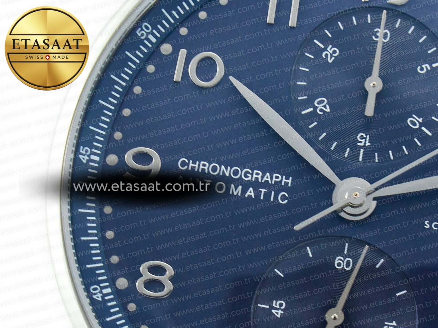 Portuguese Chrono IW3716 Z+F 1:1 Best Edition Blue Dial on Blue Rubber Strap A69355 - Görsel 11