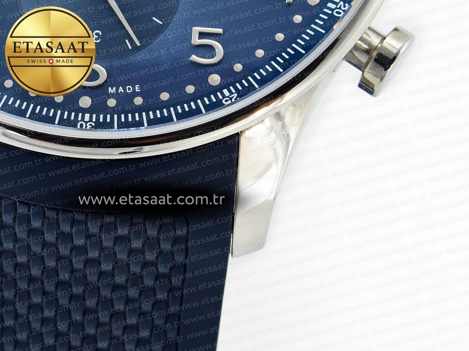 Portuguese Chrono IW3716 Z+F 1:1 Best Edition Blue Dial on Blue Rubber Strap A69355 - Görsel 14
