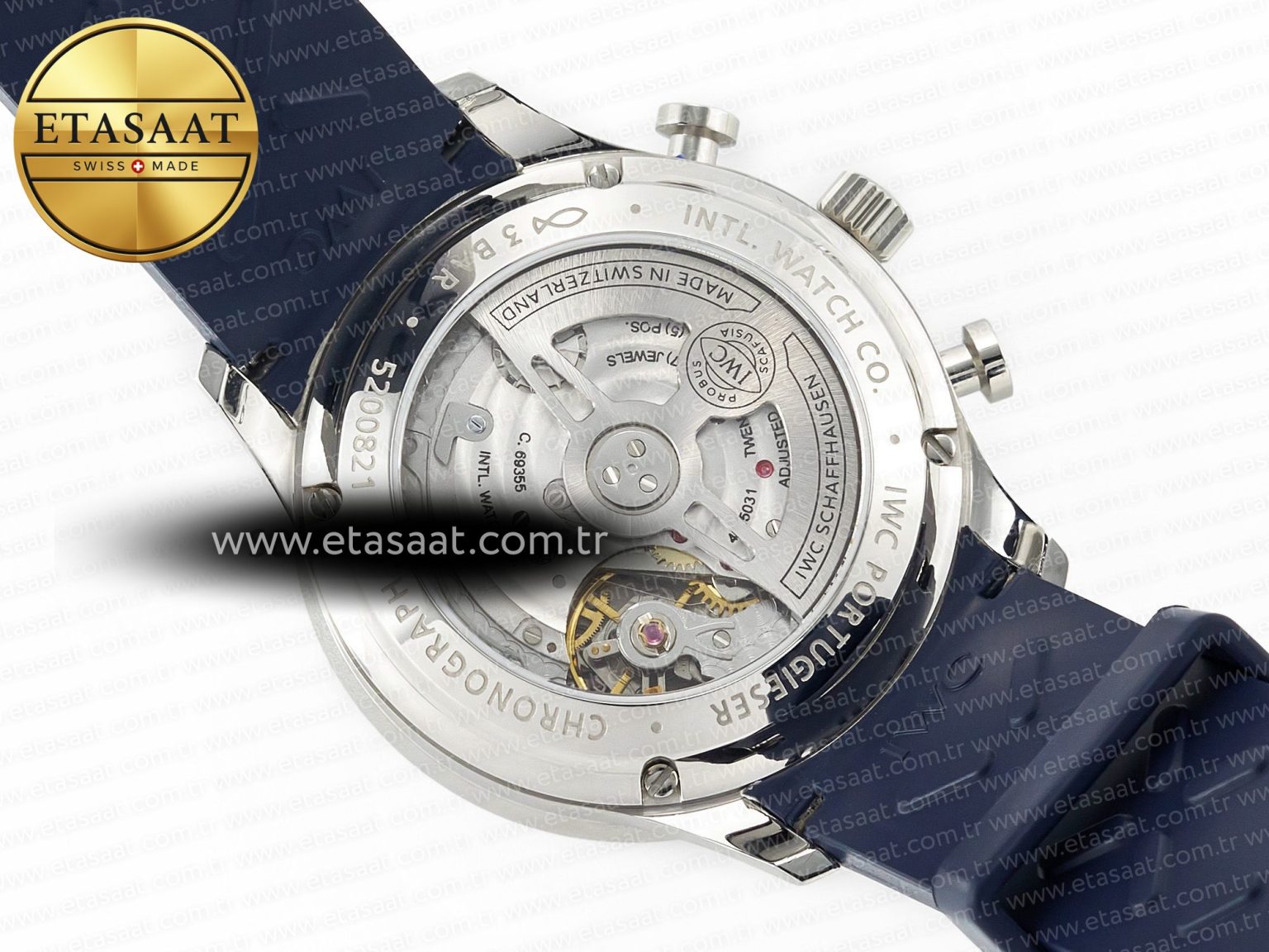 Portuguese Chrono IW3716 Z+F 1:1 Best Edition Blue Dial on Blue Rubber Strap A69355 - Görsel 18