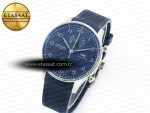 Portuguese Chrono IW3716 Z+F 1:1 Best Edition Blue Dial on Blue Rubber Strap A69355 - Görsel 2