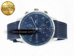 Portuguese Chrono IW3716 Z+F 1:1 Best Edition Blue Dial on Blue Rubber Strap A69355 - Görsel 9