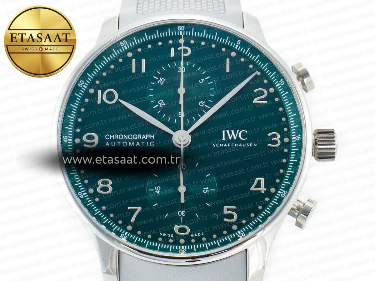 IWC Portuguese Chrono IW3716 Green Dial on Gray A69355 - Görsel 4