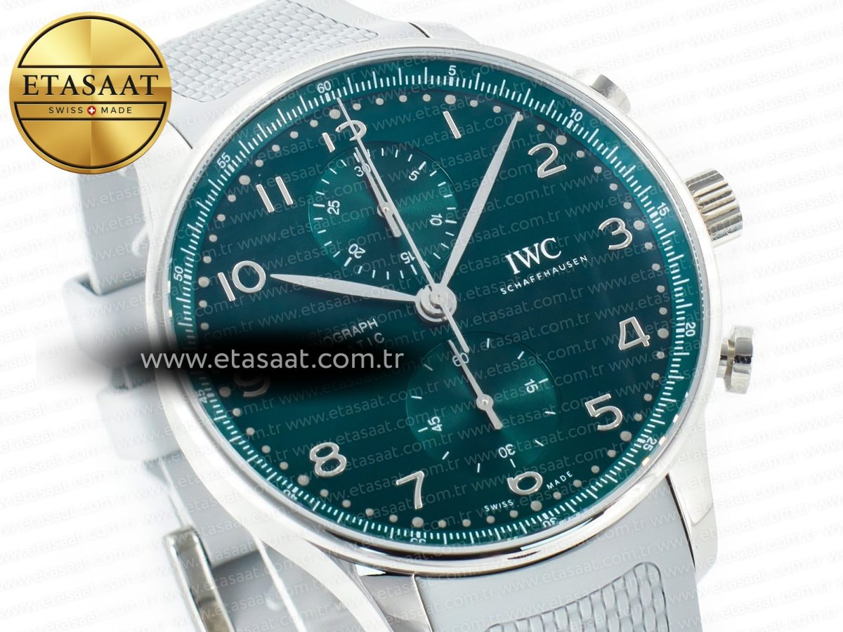 IWC Portuguese Chrono IW3716 Green Dial on Gray A69355 - Görsel 5