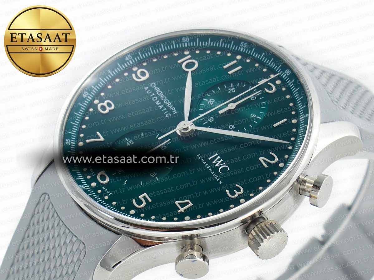 IWC Portuguese Chrono IW3716 Green Dial on Gray A69355 - Görsel 6