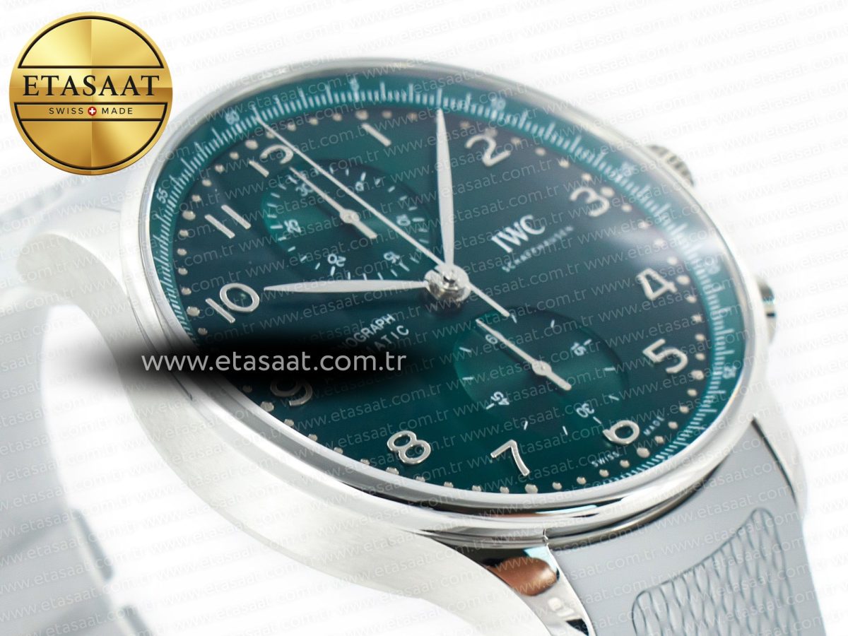 IWC Portuguese Chrono IW3716 Green Dial on Gray A69355 - Görsel 7