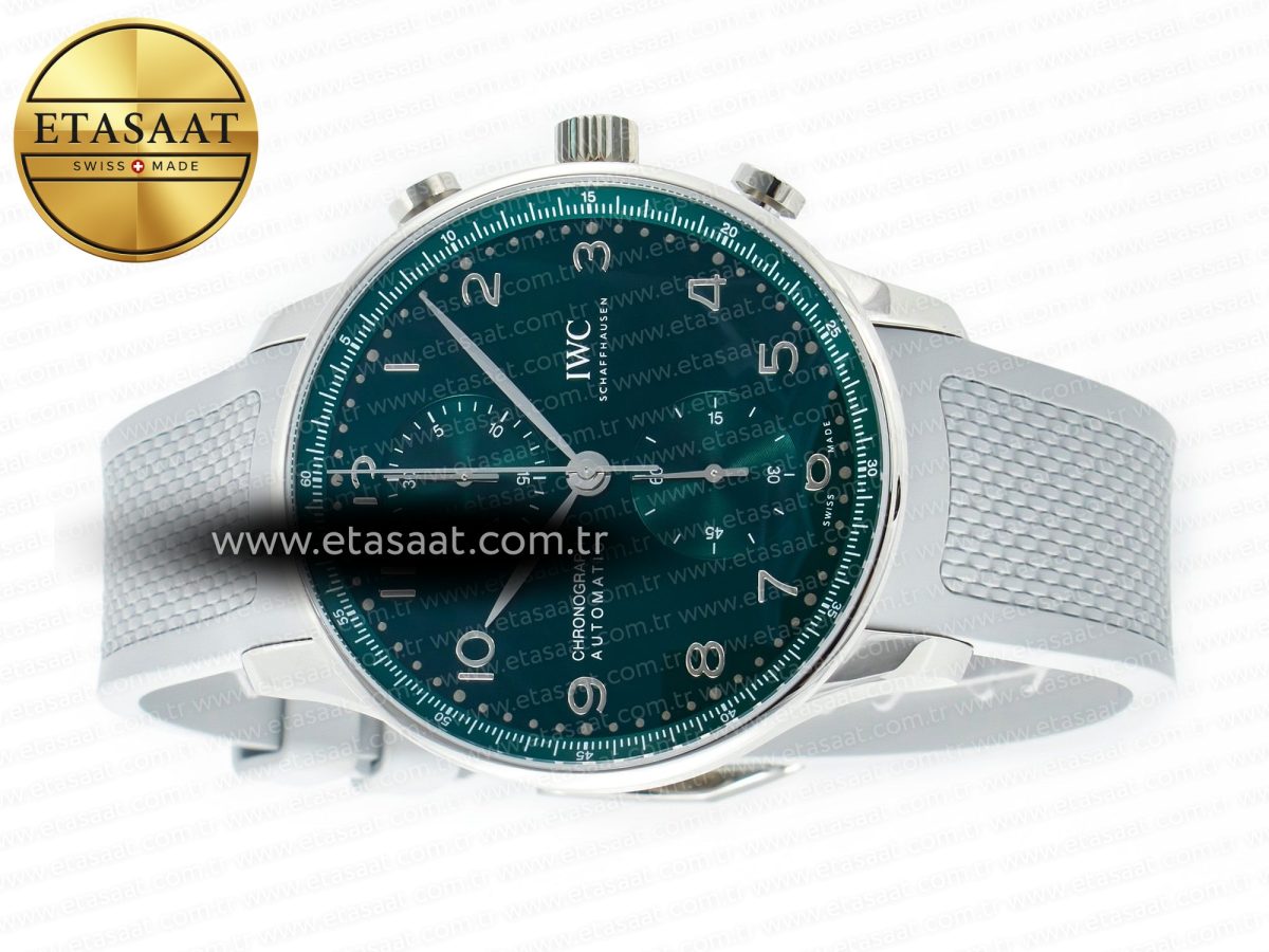 IWC Portuguese Chrono IW3716 Green Dial on Gray A69355 - Görsel 8