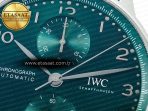 Portuguese Chrono IW3716 Z+F 1:1 Best Edition Green Dial on Green Rubber Strap A69355 - Görsel 10