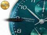 Portuguese Chrono IW3716 Z+F 1:1 Best Edition Green Dial on Green Rubber Strap A69355 - Görsel 11