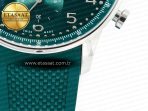 Portuguese Chrono IW3716 Z+F 1:1 Best Edition Green Dial on Green Rubber Strap A69355 - Görsel 14