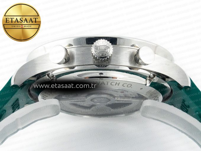 Portuguese Chrono IW3716 Z+F 1:1 Best Edition Green Dial on Green Rubber Strap A69355 - Görsel 16