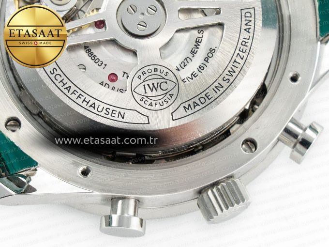 Portuguese Chrono IW3716 Z+F 1:1 Best Edition Green Dial on Green Rubber Strap A69355 - Görsel 21