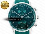 Portuguese Chrono IW3716 Z+F 1:1 Best Edition Green Dial on Green Rubber Strap A69355 - Görsel 4