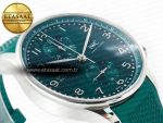 Portuguese Chrono IW3716 Z+F 1:1 Best Edition Green Dial on Green Rubber Strap A69355 - Görsel 6