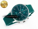 Portuguese Chrono IW3716 Z+F 1:1 Best Edition Green Dial on Green Rubber Strap A69355 - Görsel 8