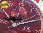 Portuguese Chrono IW3716 Z+F 1:1 Best Edition Red Dial on Red Rubber Strap A69355 - Görsel 10