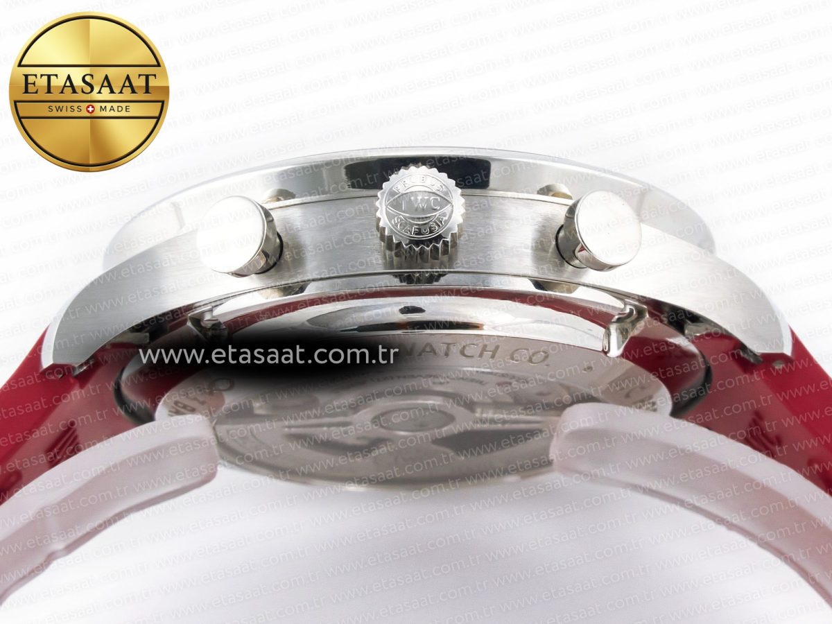 Portuguese Chrono IW3716 Z+F 1:1 Best Edition Red Dial on Red Rubber Strap A69355 - Görsel 15