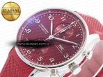 Portuguese Chrono IW3716 Z+F 1:1 Best Edition Red Dial on Red Rubber Strap A69355 - Görsel 7