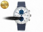 Portuguese Chrono IW3716 Z+F 1:1 Best Edition White/Blue Dial on Blue Rubber Strap A69355 - Görsel 3