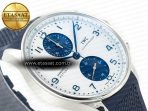 Portuguese Chrono IW3716 Z+F 1:1 Best Edition White/Blue Dial on Blue Rubber Strap A69355 - Görsel 7