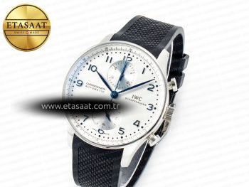 Portuguese Chrono IW3716 Z+F 1:1 Best Edition White Dial on Black Rubber Strap A69355