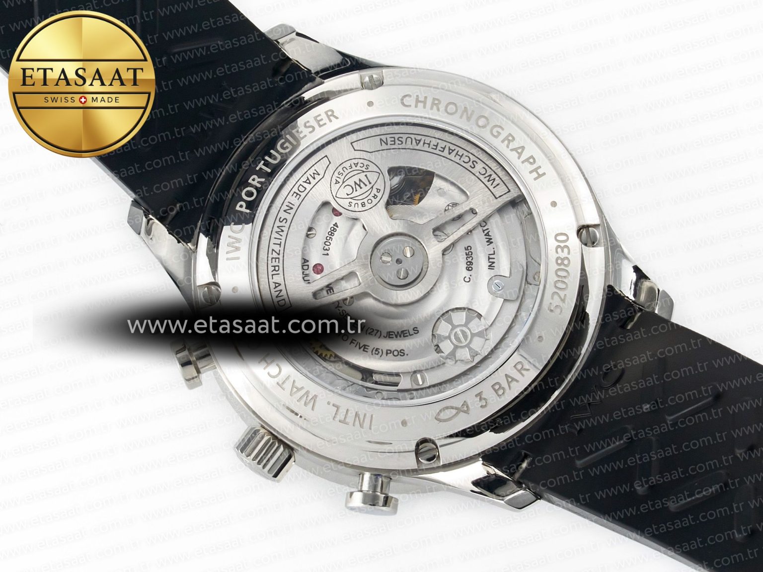 Portuguese Chrono IW3716 Z+F 1:1 Best Edition White Dial on Black Rubber Strap A69355 - Görsel 17