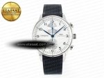 Portuguese Chrono IW3716 Z+F 1:1 Best Edition White Dial on Black Rubber Strap A69355 - Görsel 3